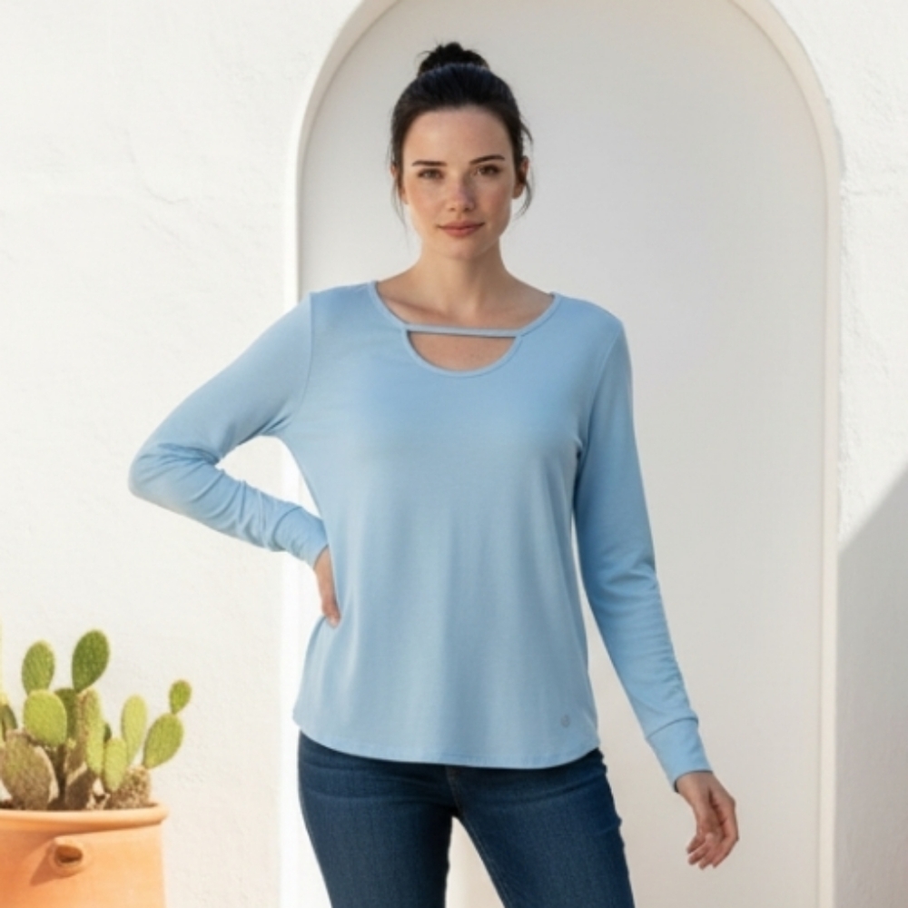 Pro Player Light Blue Long Sleeve Tee Size Medium